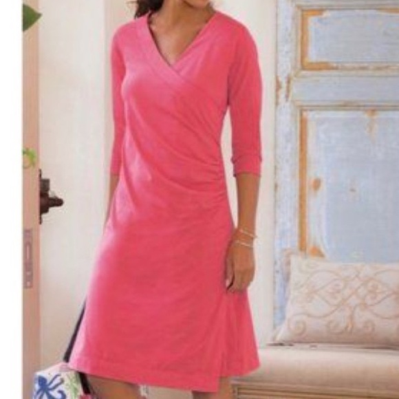 Soft Surroundings, fits size large Pink, Shapley, 'Anywhere Dress' - Picture 1 of 13